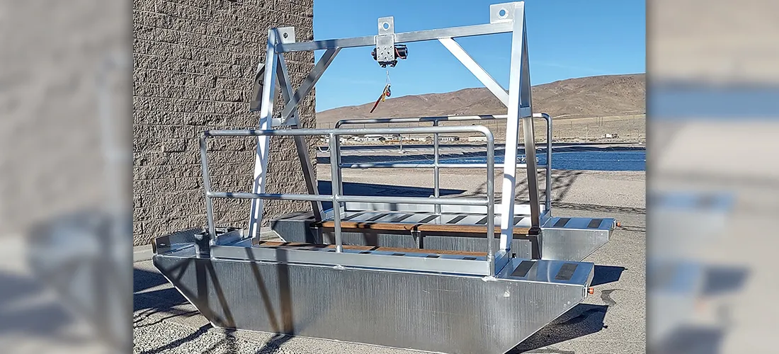 Bio-Barge II Work Platforms Front Right View