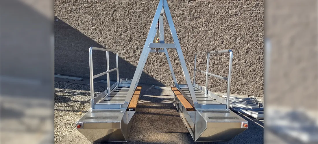 Bio-Barge II Work Platforms Front View