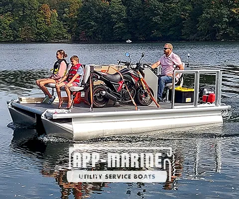 UTL-14&trade; Commercial Pontoon Boat Hauling Freight