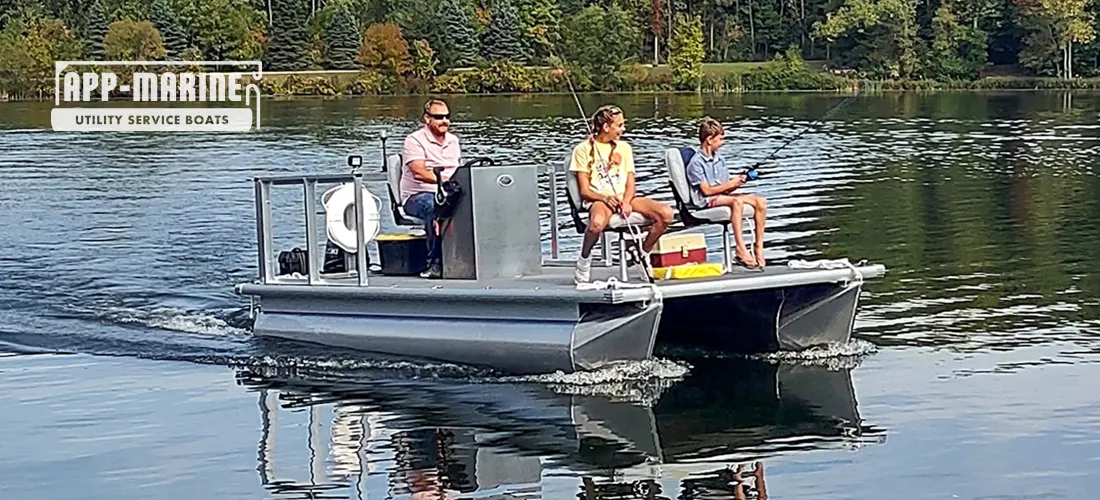 UTL-14™ Commercial Pontoon Boat Used For Fishing