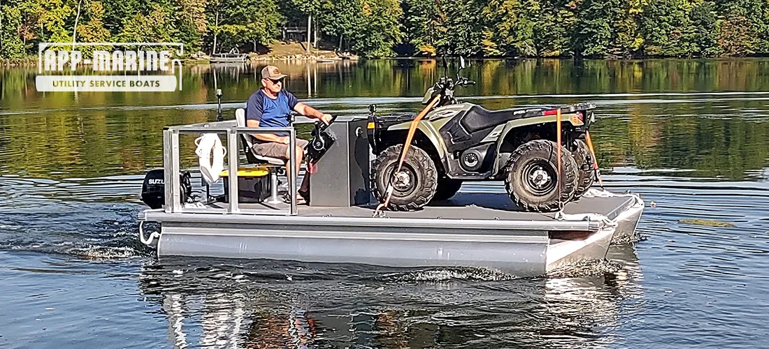 UTL-14&trade; Commercial Pontoon Boat Hauling Light ATV Vehicles