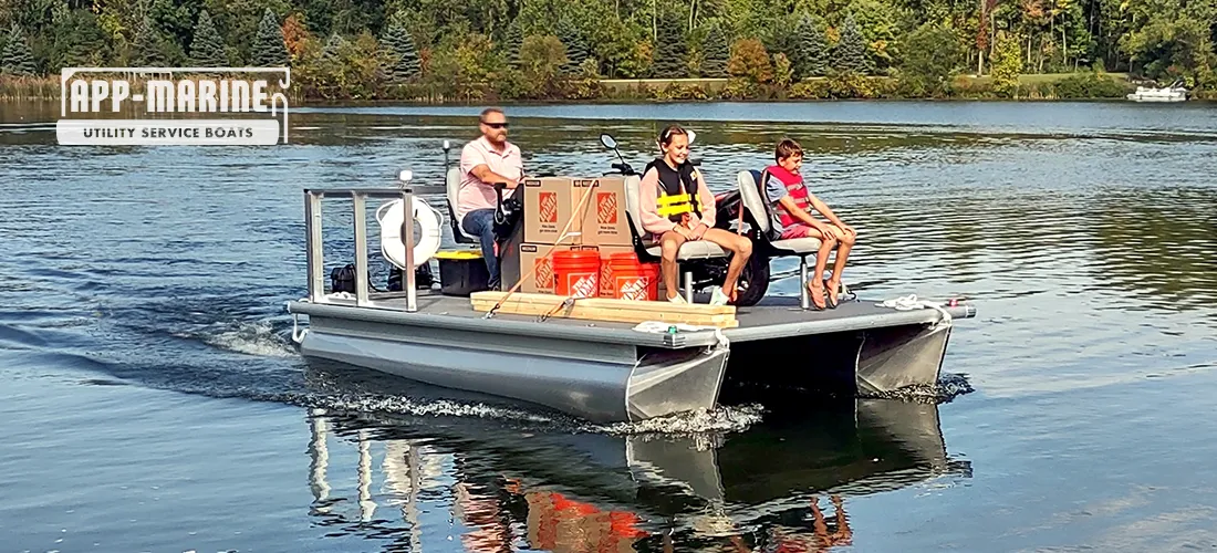 UTL-14™ Commercial Pontoon Boat Hauling Materials
